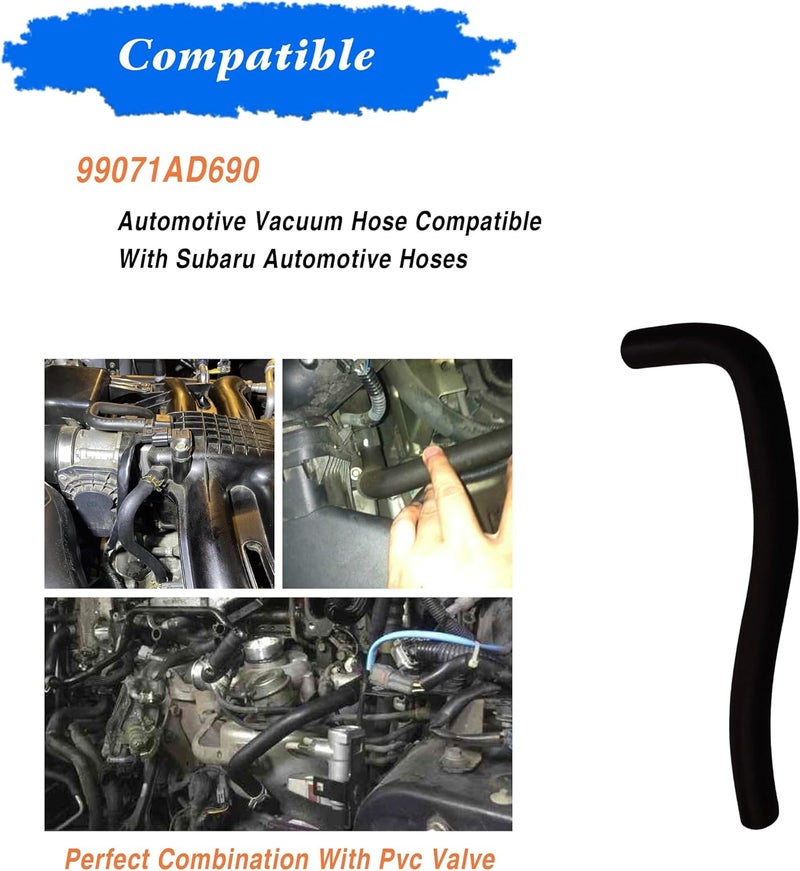 MOSKAV 99071AD690 Suitable for PCV valve hose kit – Suitable for Subaru Forester 2.5L 2011-2016, Crosstrek 2.0L 2015-2017, 1 set of intake manifold vacuum hoses - Image 4